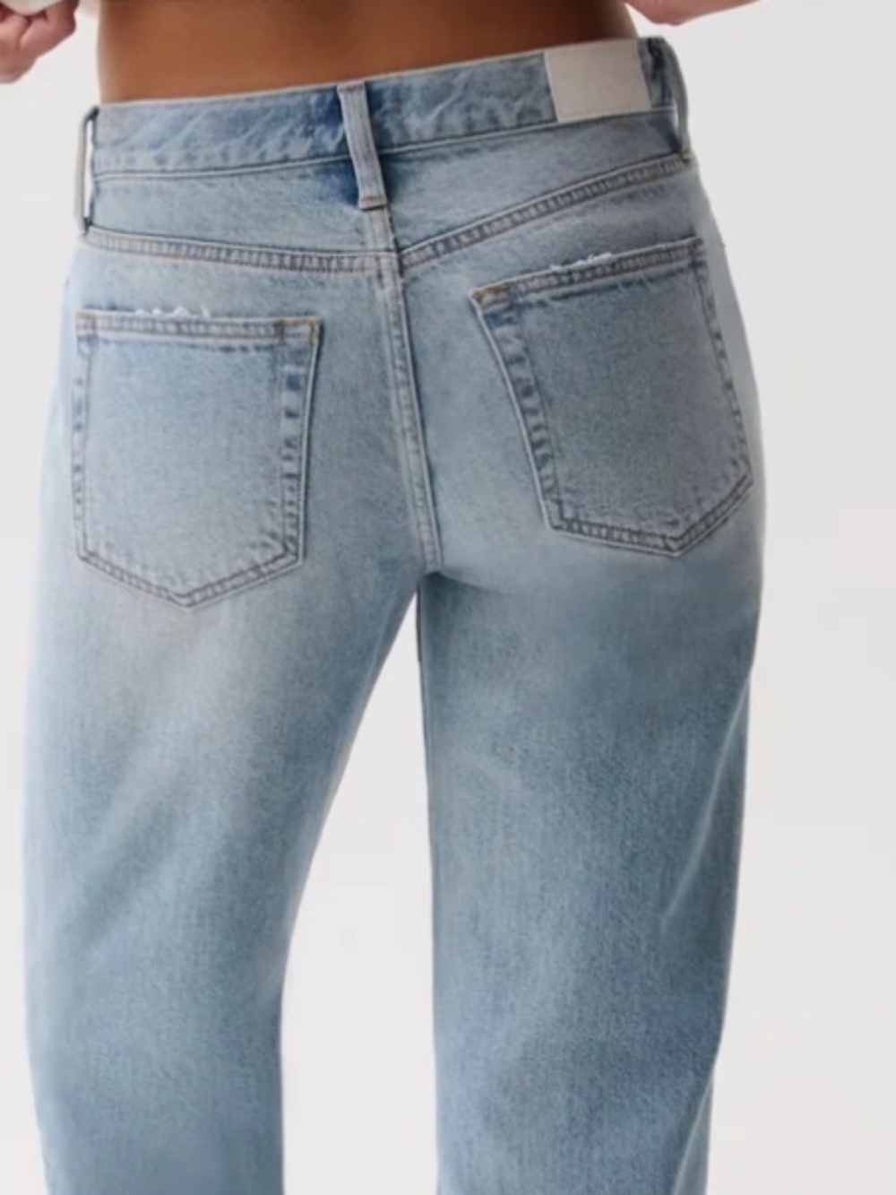 Pistola Denim Women's High Rise Light Blue Straight Leg Denim Jeans  size 27
